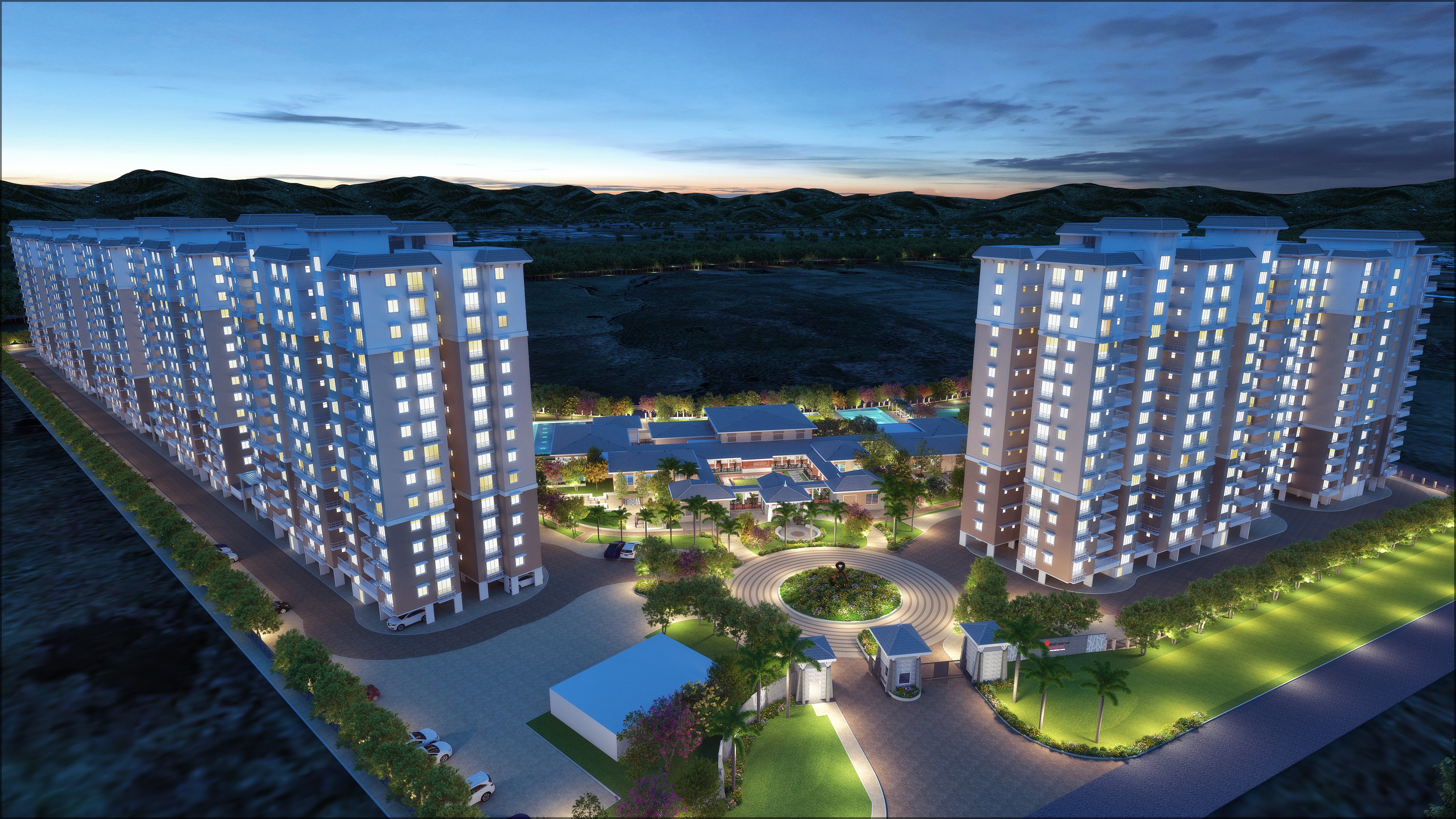 Amodh Building Elevation 3 Night View